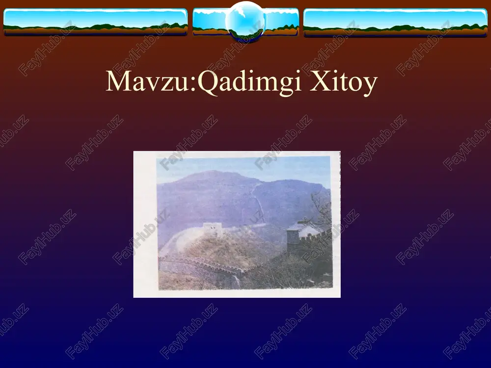 qadimgi xitoy — PPT