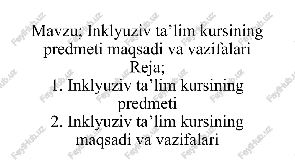 inklyuziv ta’lim — PPTX