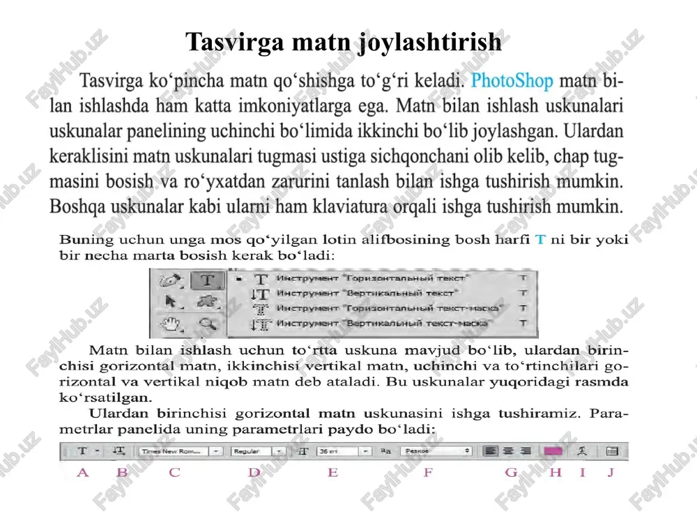 tasvirga ko‘pincha matn qo‘shish — PPTX