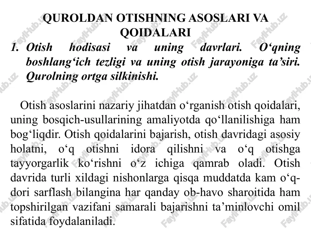 otishning asoslari va qoidalari — PPTX