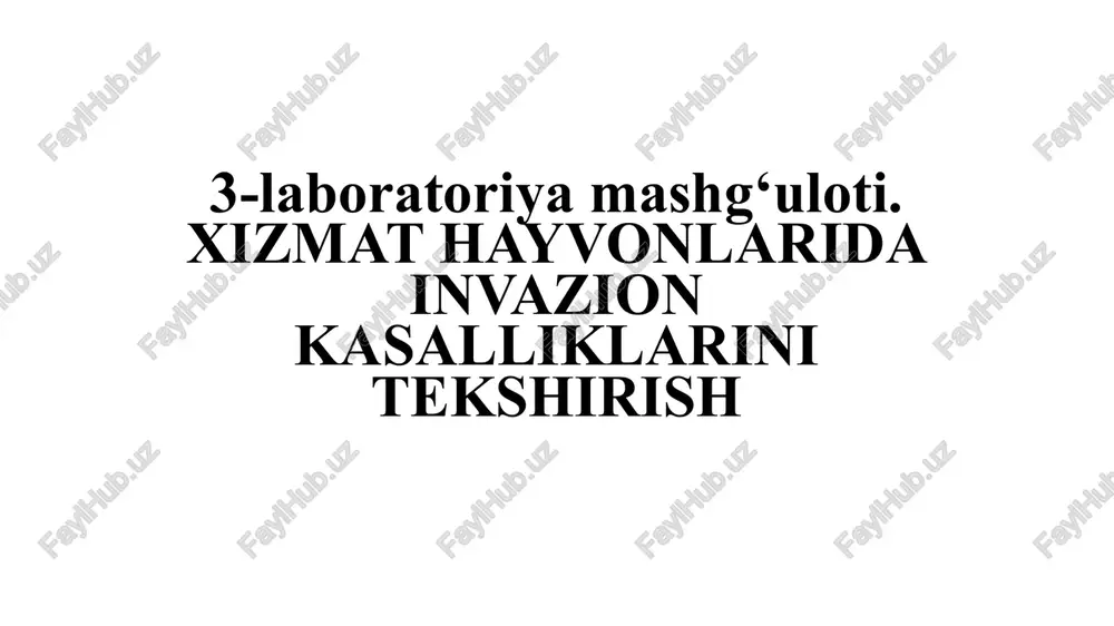 gelmintokoprologik tekshirish — PPTX