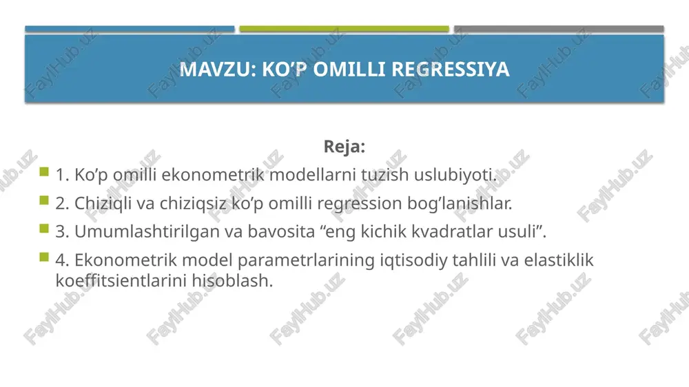 ko’pomilli regressiya — PPTX