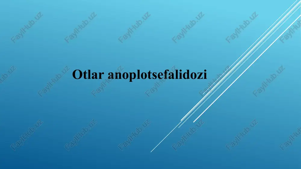 otlar anoplotsefalidozi — PPTX