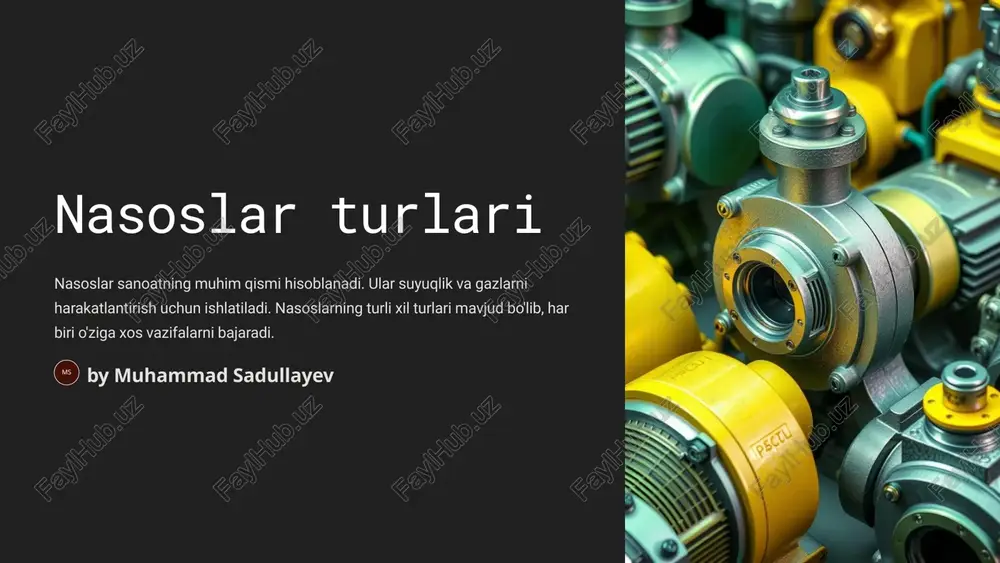 nasoslar turlari — PPTX