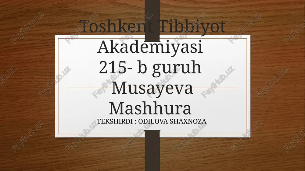 kamqonlikturlarivasabablarikelibchiqishi — PPTX