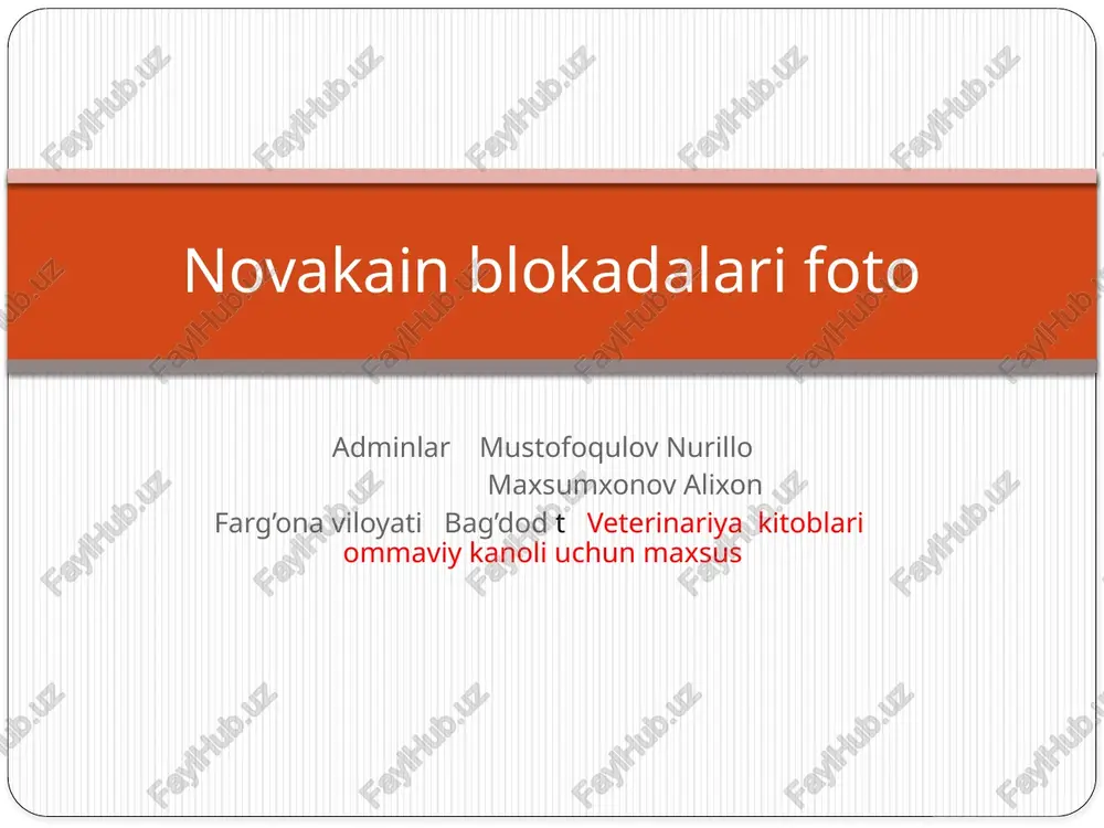 veterinariya kitoblari — PPTX