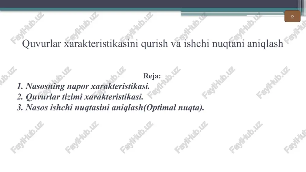 nasoslar va nasos stansiyalari — PPTX