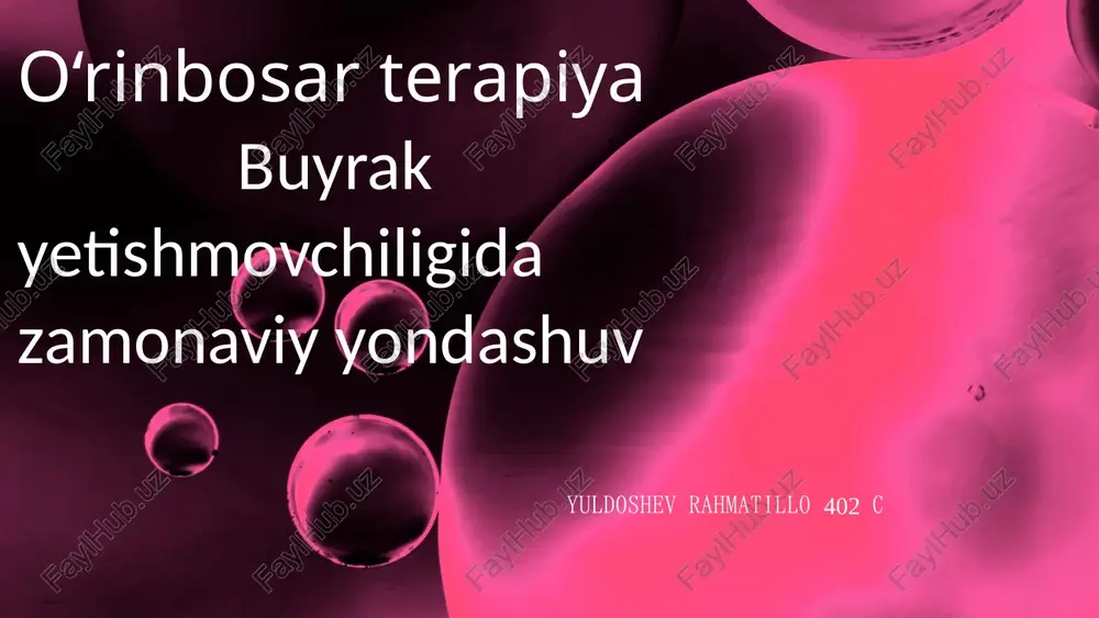o‘rinbosar terapiya — PPTX