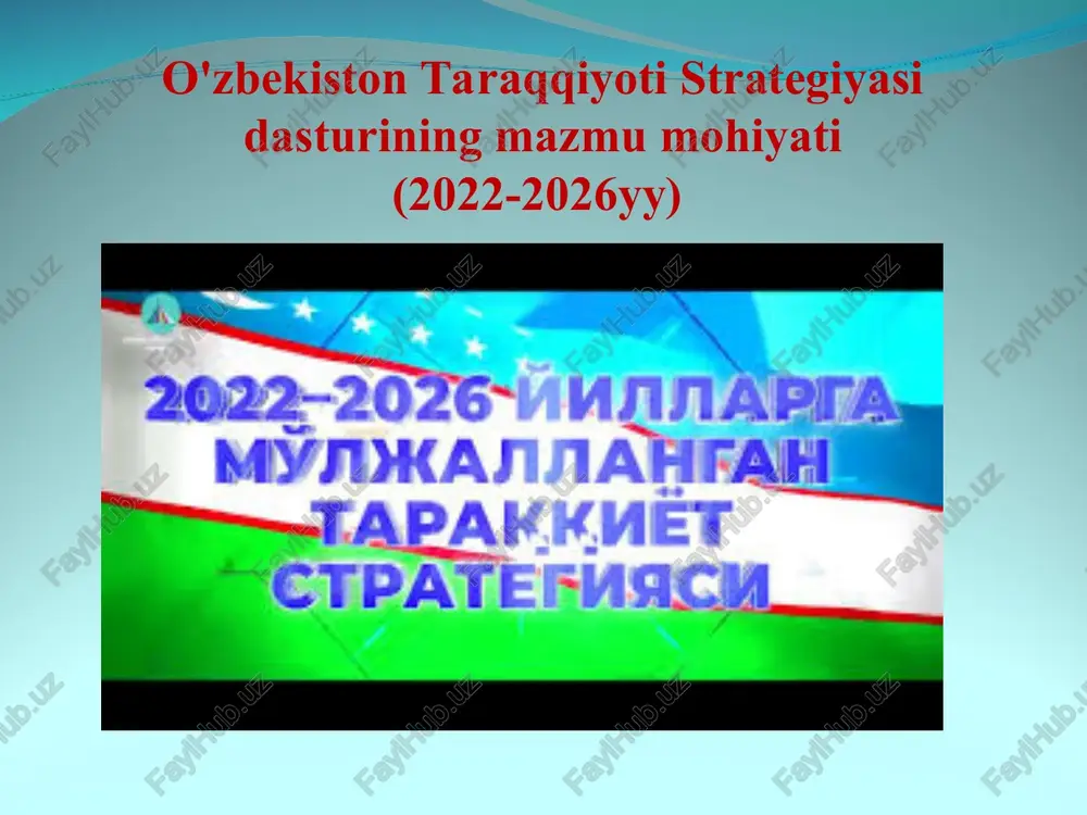 yangi o‘zbekiston taraqqiyot strategiyasi — PPT