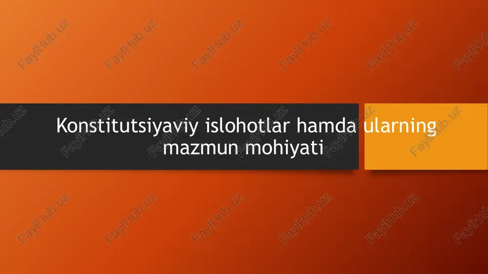 o‘zbekiston respublikasi konstitutsiyasi — PPTX