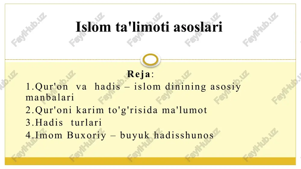 islam ta'limoti asoslari — PPTX