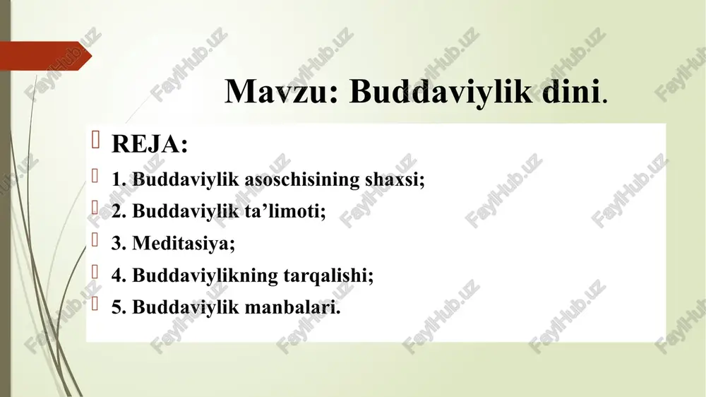 buddaviylikdini — PPTX