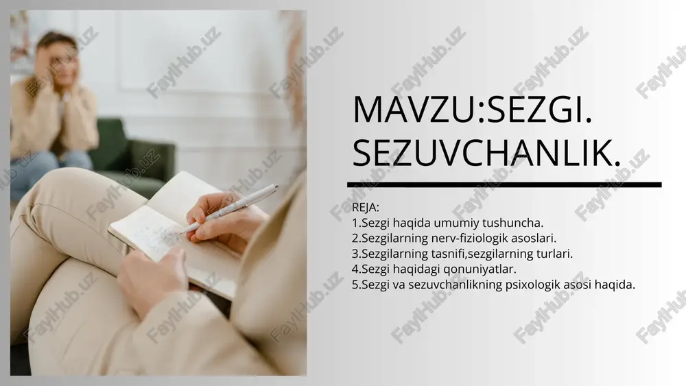 sezgi va sezuvchanlik — PPTX