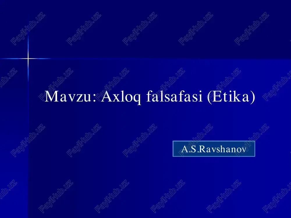 axloq falsafasi (etika) — PDF