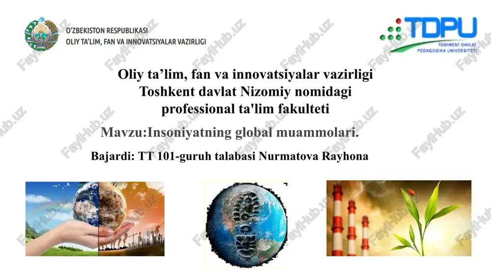 global muammolar — PPTX
