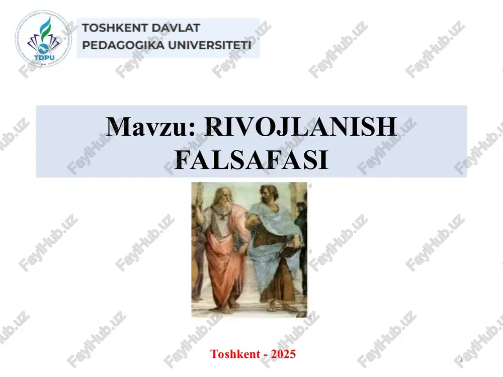 rivojlanish falsafasi — PPT