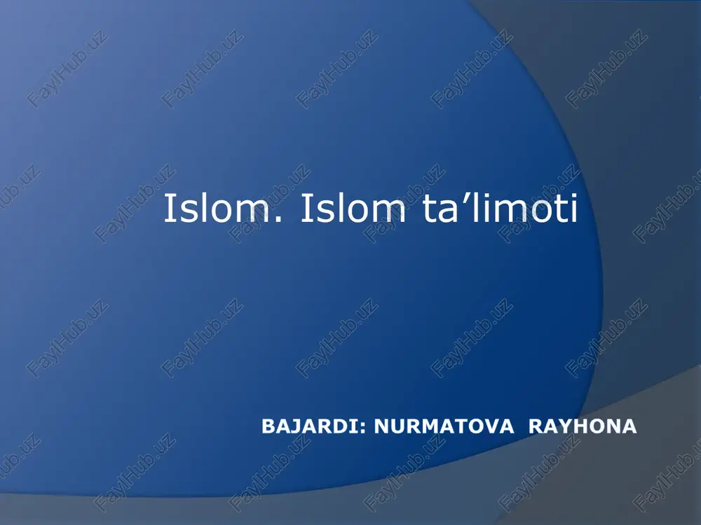 islom.islomta’limoti — PPTX