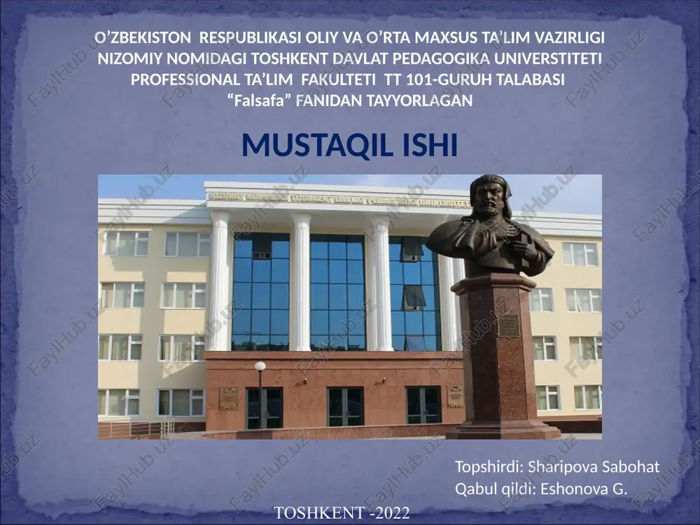 islomdini qadriyatlari — PPTX