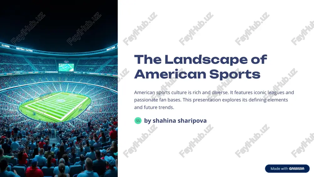 the landscape of american sports — PDF