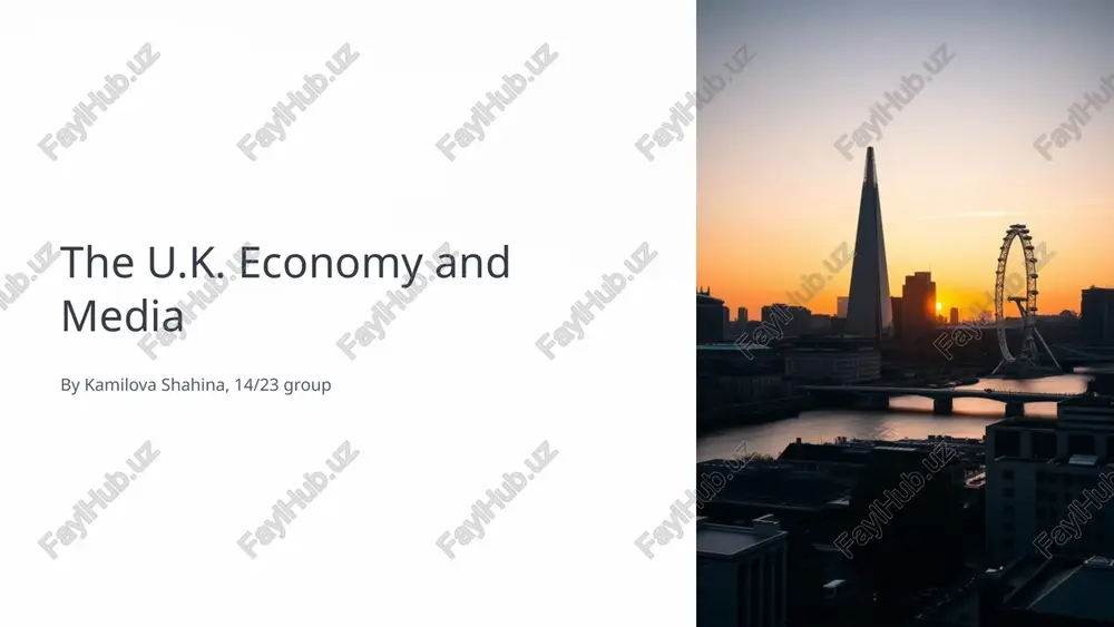 the u.k. economy and media — PPTX