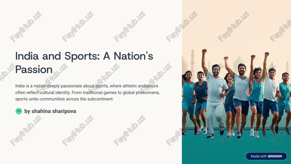 india and sports: a nation's passion — PDF