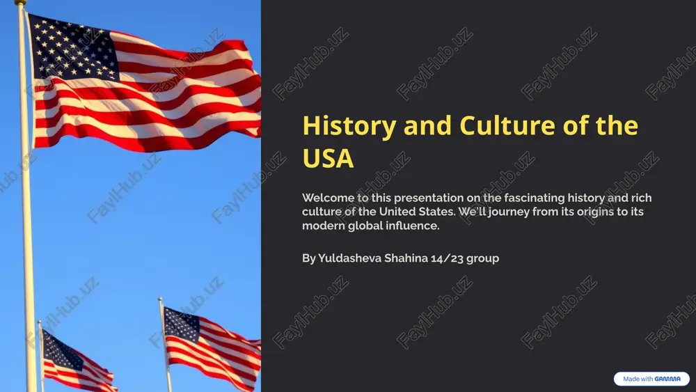 history and culture of the usa — PPTX