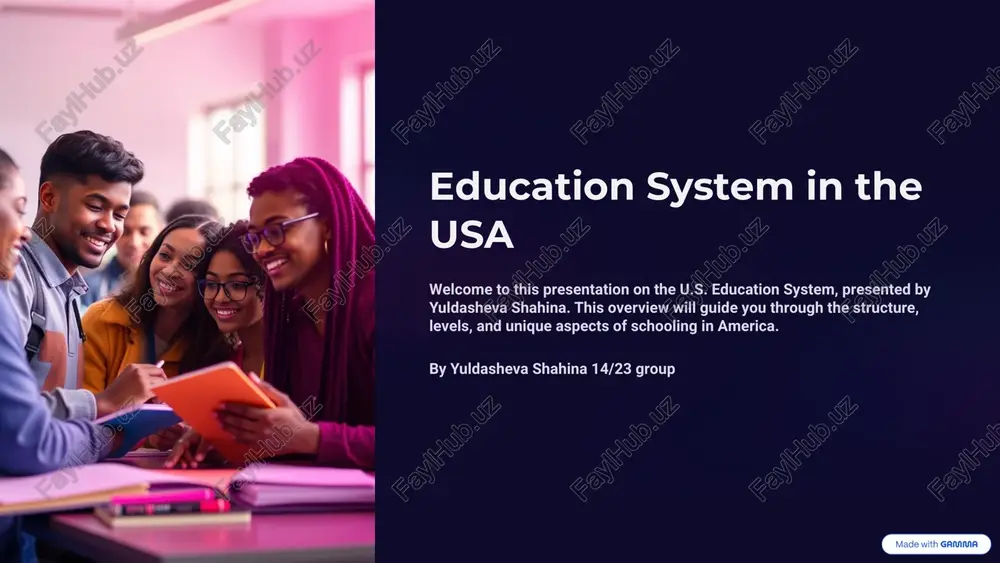 education system in the usa — PPTX