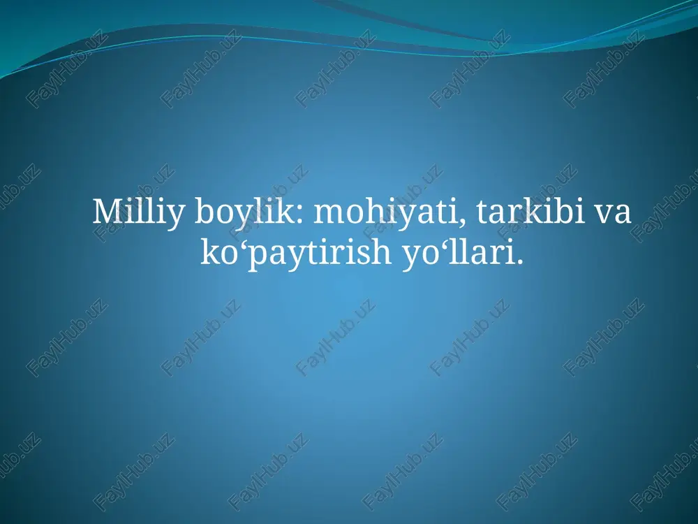 milliyboylik — PPTX