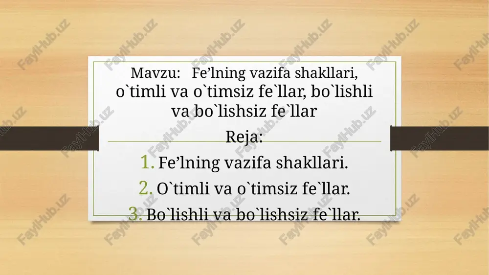 fe’lningvazifashakllari — PPTX