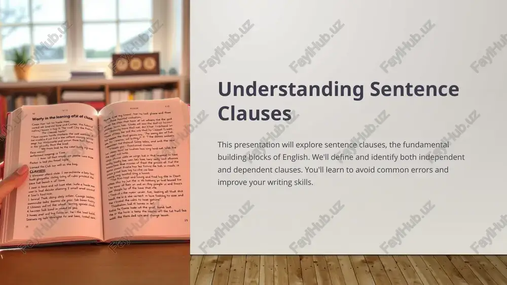 understanding sentence clauses — PPTX
