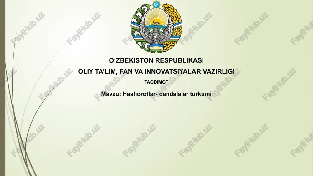 hashorotlar-qandalalarturkumi — PPTX