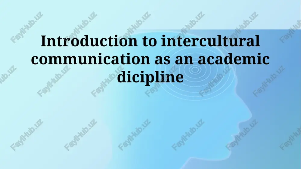 introduction to intercultural communication — PPTX