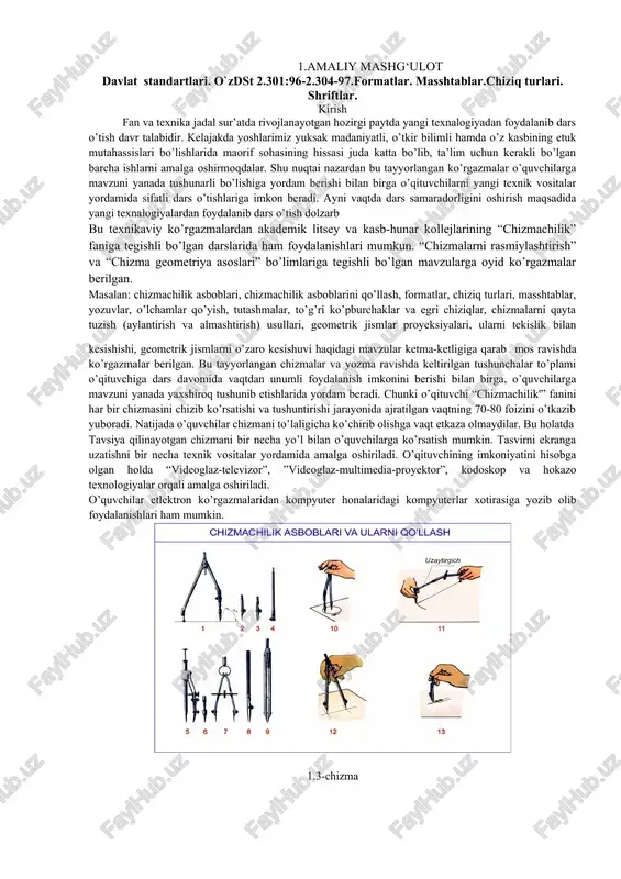 davlat standartlari. o`zdst 2.301:96-2.304-97 — DOCX