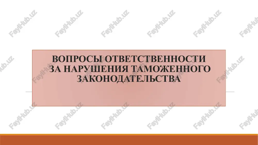 printsipi peremesheniya tovarov cherez tamojennuyu granitsu — PPTX