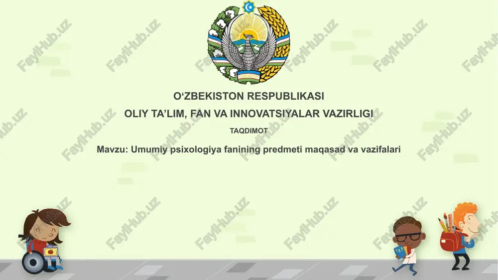 umumiy psixologiya — PPTX