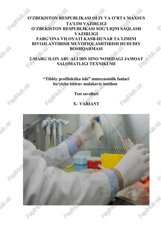 tibbiy profilaktika ishi — DOCX