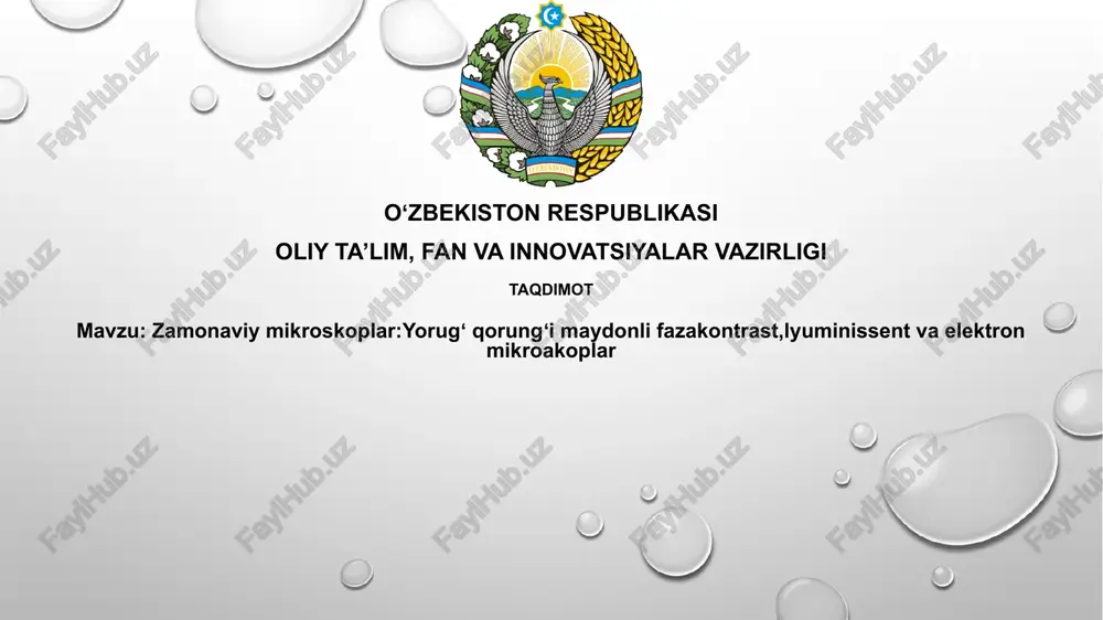 zamonaviy mikroskoplar — PPTX