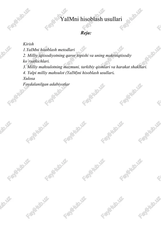 yaimni hisoblash usullari — DOCX