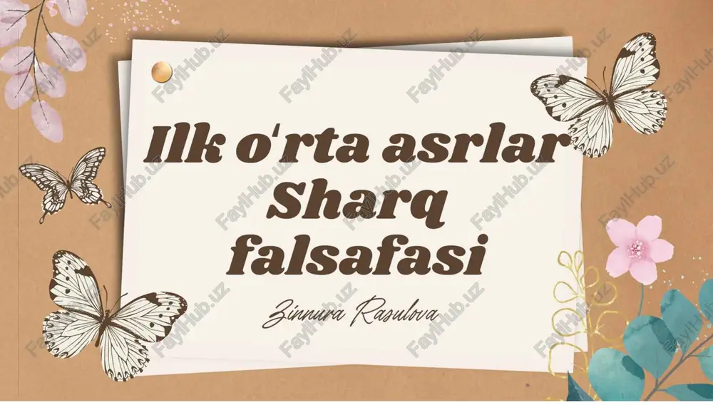 o'rta asr sharq falsafa tarixi — PDF