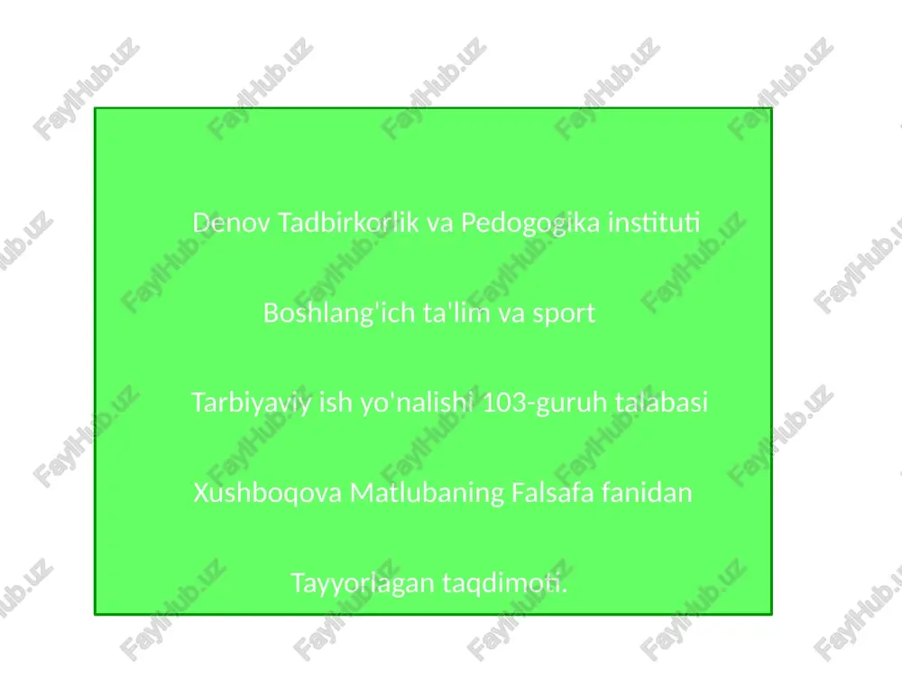 denov tadbirkorlik va pedagogika instituti — PPTX