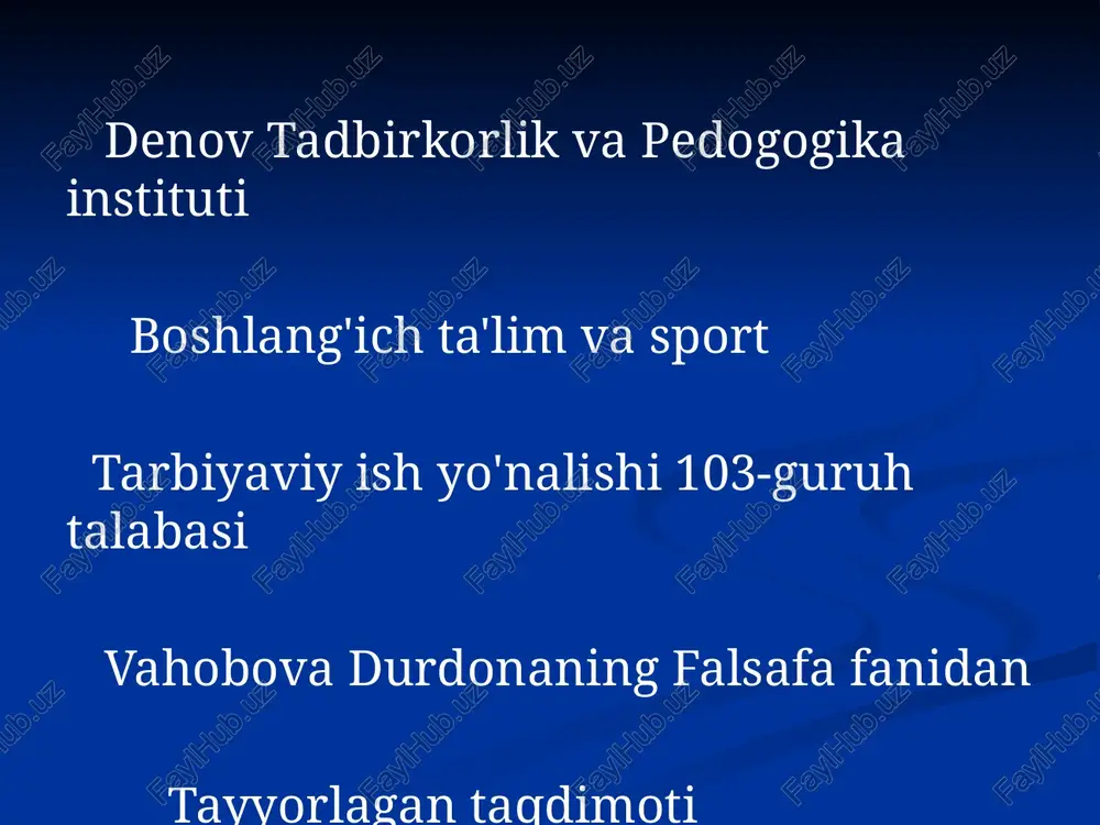 tarix falsafasi — PPTX