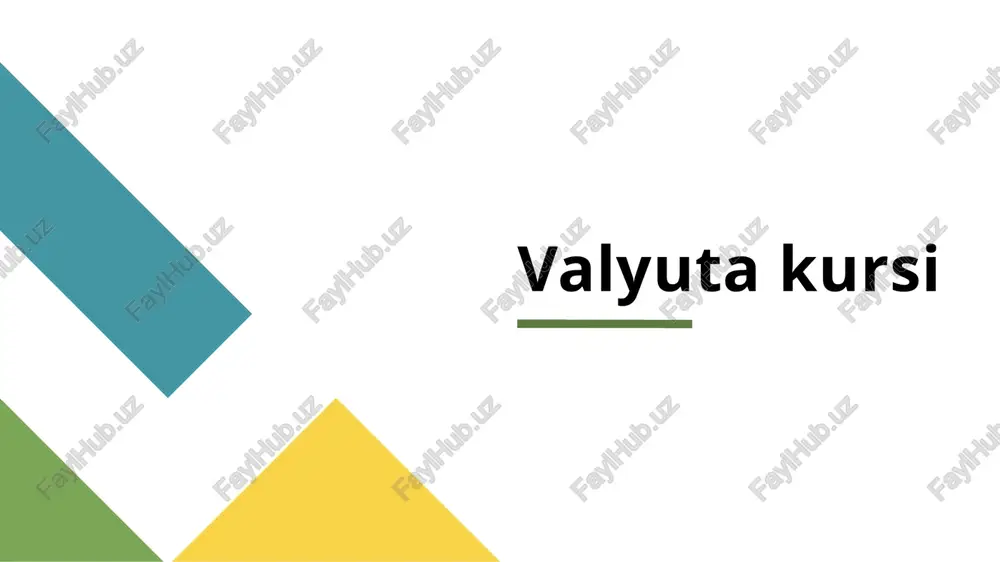 valyutakursi — PPTX