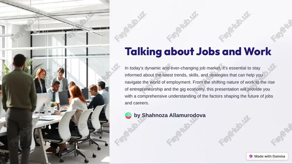 talking about jobs and work — PDF