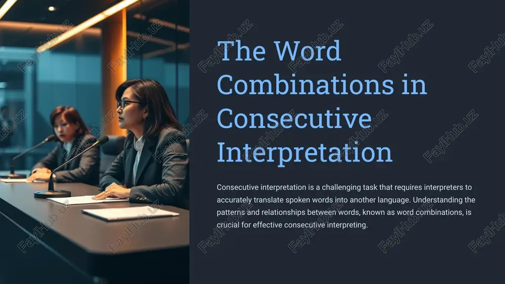 word combinations in consecutive interpretation — PPTX