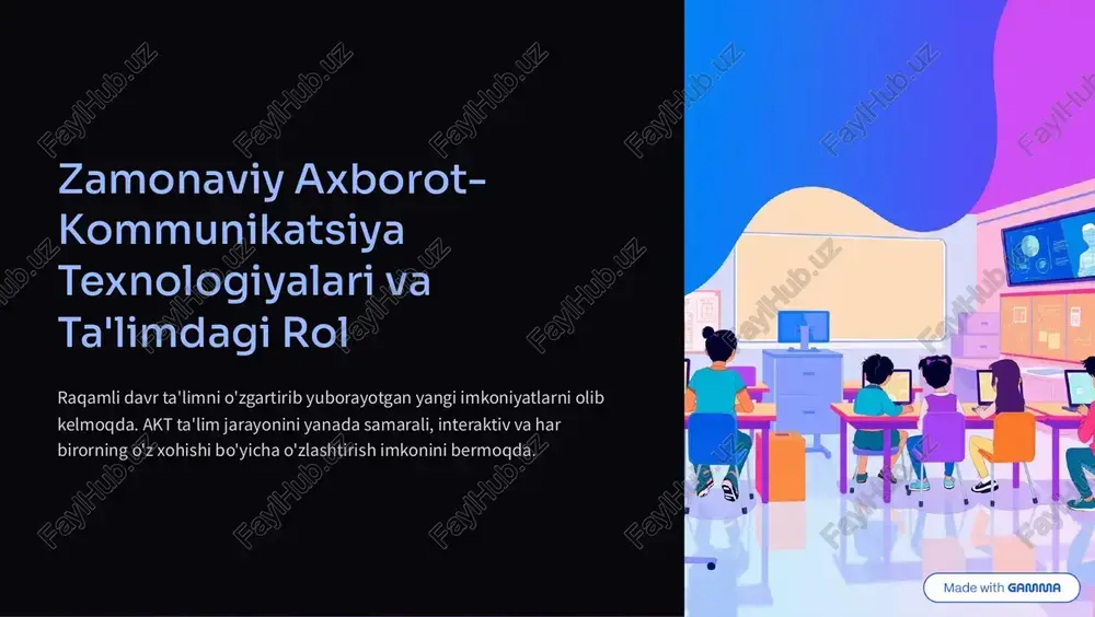akt ta'lim jarayonini o'zlashtirish — PDF