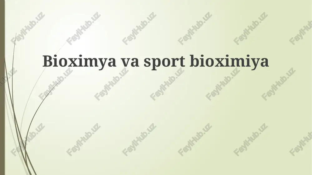 biokimyo asoslari — PPTX