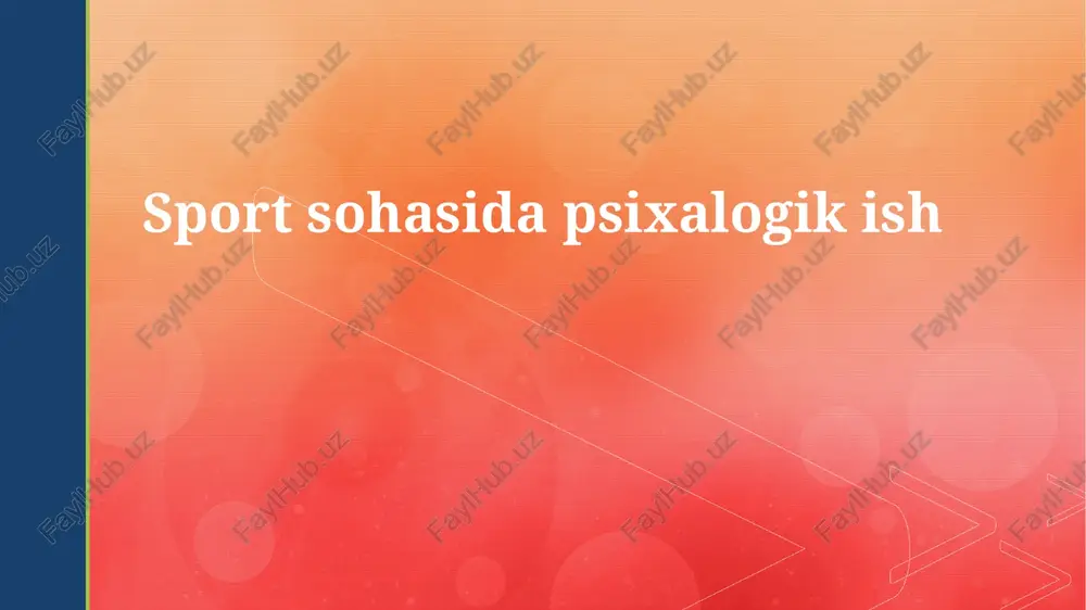 sportda psixologik ish — PPTX