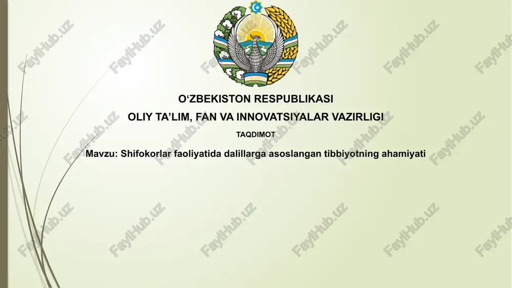 dalillarga asoslangan tibbiyot — PPTX