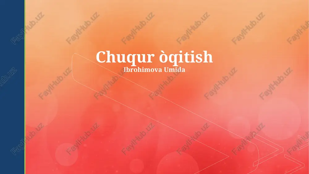 chuqur òqitish — PPTX