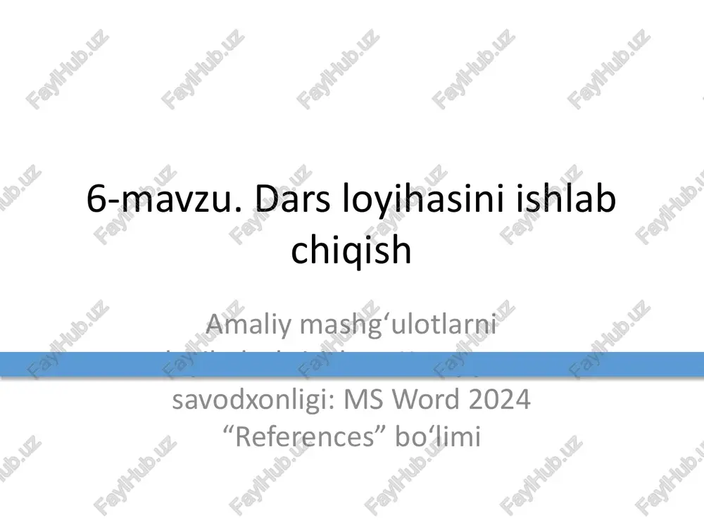 dars loyihasi — PPTX
